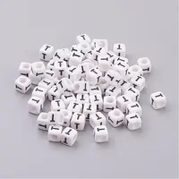 Acrylic Horizontal Hole Letter Beads