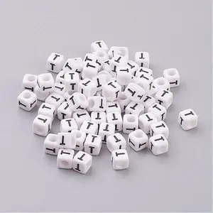 Acrylic Horizontal Hole Letter Beads