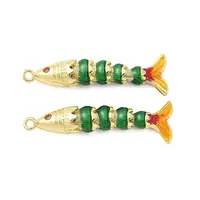 Brass Micro Pave Cubic Zirconia Enamel Pendants