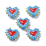 Handmade Lampwork Bumpy Beads Heart