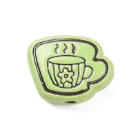 Spray Painted Alloy Beads