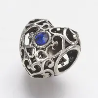 Tibetan Style Alloy Rhinestone European Beads