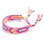 Polyester-cotton Braided Rhombus Pattern Cord Bracelet