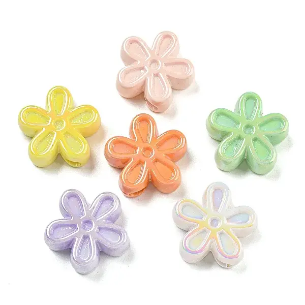 UV Plating Iridescent Acrylic Beads