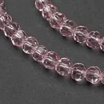 Faceted(32 Facets) Round Glass Beads Strands