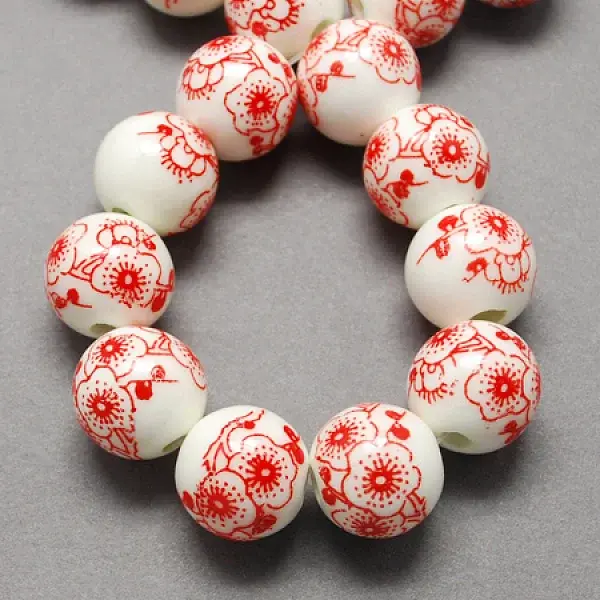 Handmade Printed Porcelain Beads