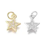 Brass Micro Pave Cubic Zirconia Pendants