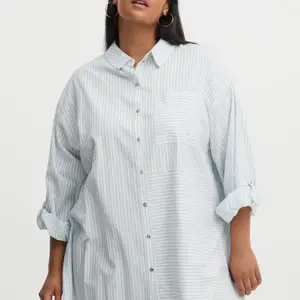 Modro-bílá dámská dlouhá pruhovaná košile Fransa - Dámské