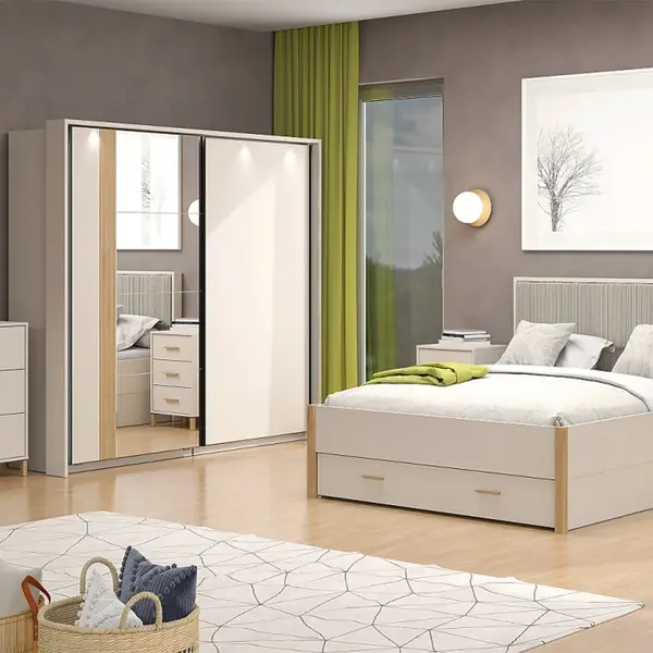 Ložnice katharos - béžová/dub artisan