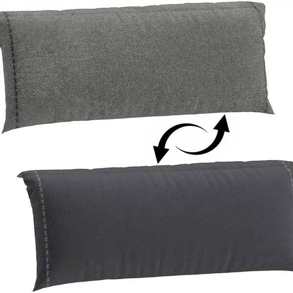 Opěrný oboustranný polštář 120x200cm kendra - šedá/černá