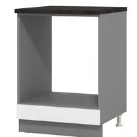 Kuchyňská skříňka na troubu ellena-bílá/šedá - s pracovní deskou