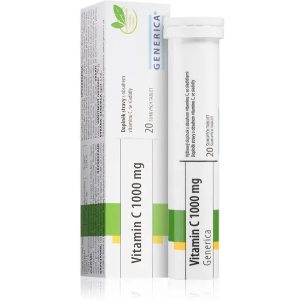 Generica Vitamín C 1000 mg šumivé tablety doplněk stravy 20 tbl