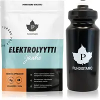 Puhdistamo Electrolyte Powder + láhev sportovní nápoj s elektrolyty příchuť Mango & Orange 240 g