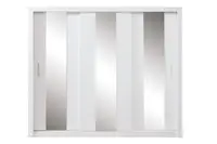 Šatní skříň angelika se zrcadlem i - bílá