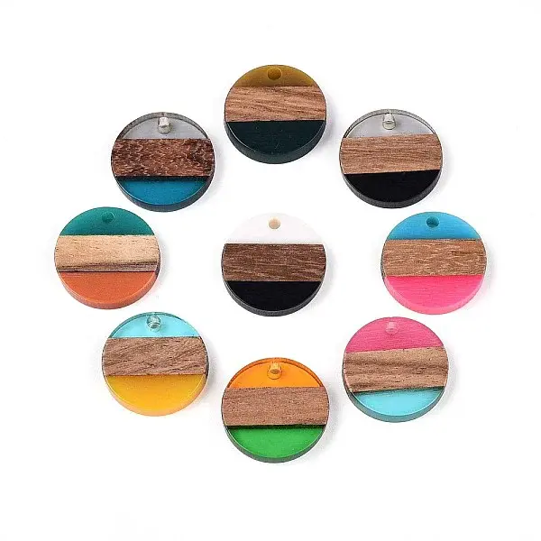 Resin & Walnut Wood Pendants