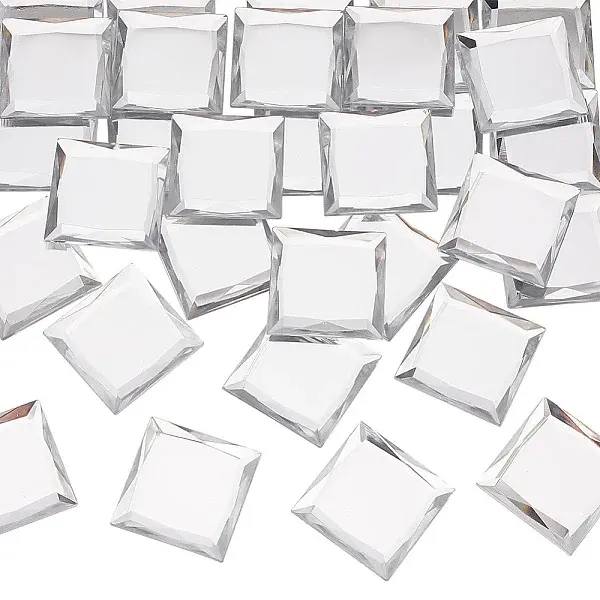 30Pcs Flat Back Acrylic Rhinestone Cabochons