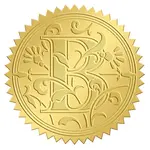 Self Adhesive Gold Foil Embossed Stickers