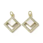 Brass Micro Pave Cubic Zirconia Pendants