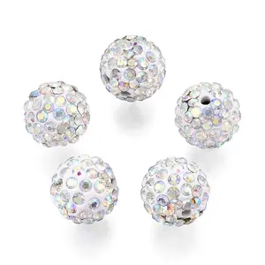 Polymer Clay Pave Rhinestone Beads