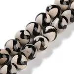 Natural Tibetan Wave Pattern dZi Agate Beads Strands