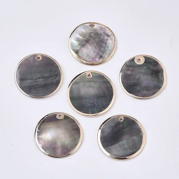 Natural Black Lip Shell Pendants