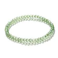 4mm Prism Faceted Rondelle Glass Beaded Stretch Bracelets for Women
