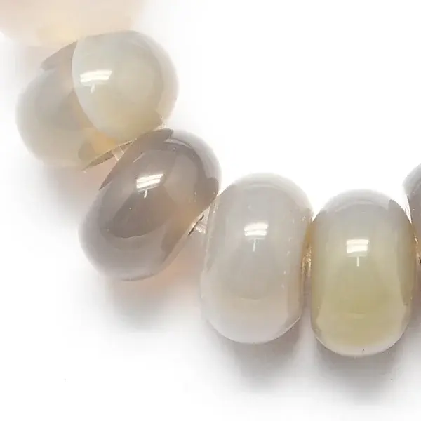 Natural Grey Agate Beads Strands