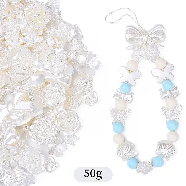 50G Acrylic Pearly Lustre Beads