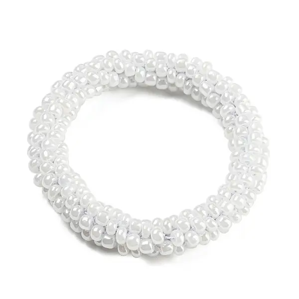 Crochet Glass Beads Braided Stretch Bracelet