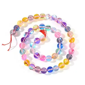Synthetic Moonstone Beads Strands