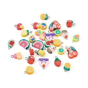 150Pcs 15 Style Handmade Polymer Clay Charms