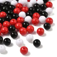 100pcs 3 Colors Opaque Acrylic Beads