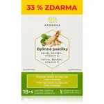 Aporosa Bylinné pastilky šalvěj, ženšen, vitamin C pastilky pro normální funkci dýchacího systému 24 ks