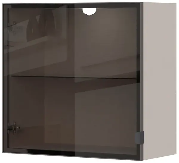 Závěsná prosklená skříňka baptiste - béžová