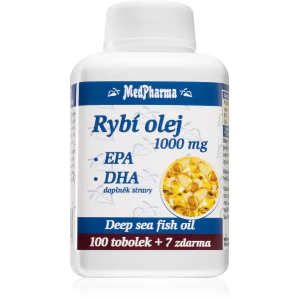 MedPharma Rybí olej 1000 mg tobolky pro normální činnost srdce a mozku 107 cps
