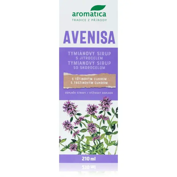 Aromatica Tradice z přírody Avenisa Tymiánový sirup sirup s jitrocelem 210 ml