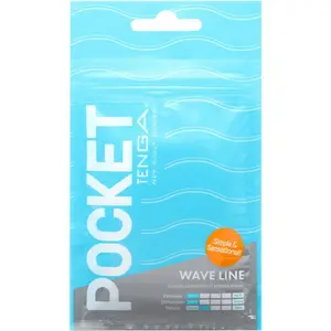 Tenga Pocket Wave Line jednorázový masturbátor 8 cm