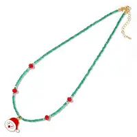 Christmas Glass Seed Beaded Necklaces