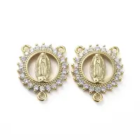 Brass Micro Pave Cubic Zirconia Chandelier Component Links