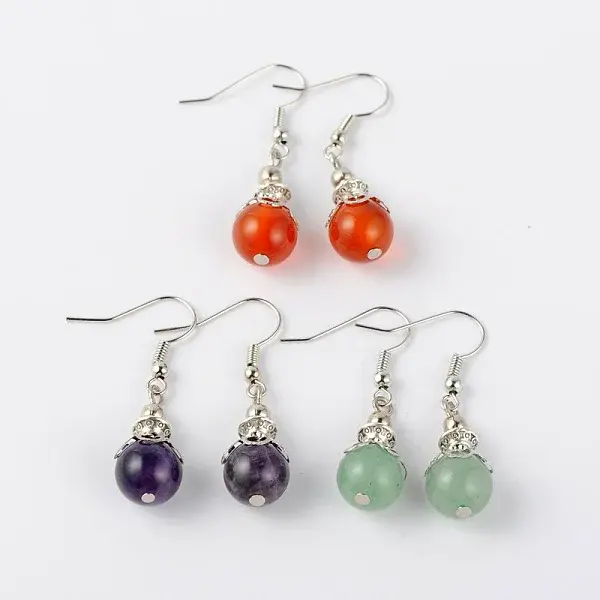Gemstone Dangle Earrings