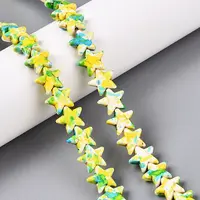 Spray Painted Synthetic Turquoise Beads Strands