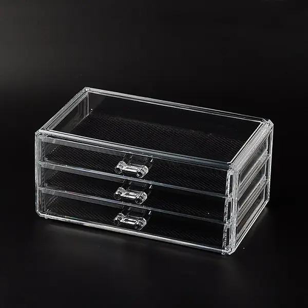 3 Compartments Plastic Jewelry Storage Boxes