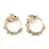 Brass Micro Pave Cubic Zirconia Hoop Earrings for Women