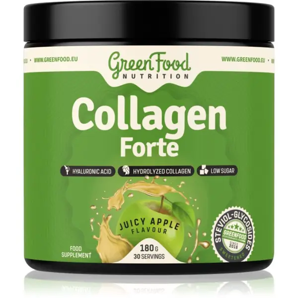 GreenFood Nutrition Nutrition Collagen Forte kolagén príchuť Juicy Apple 180 g