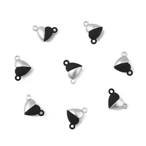 10 Sets Alloy Magnetic Clasps with Loops