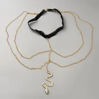 Alloy Snake Charm Tassel Leg Chains