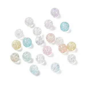 Transparent Crackle Glass Beads