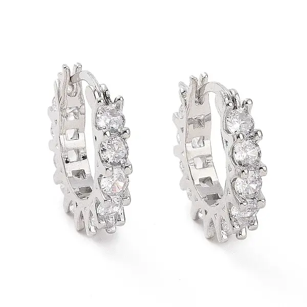 Cubic Zirconia Hoop Earrings