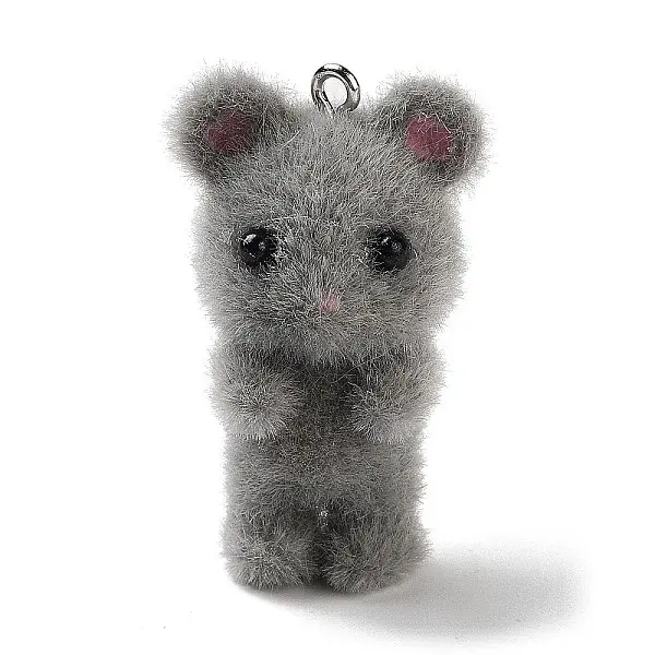 Flocking Resin Pendants