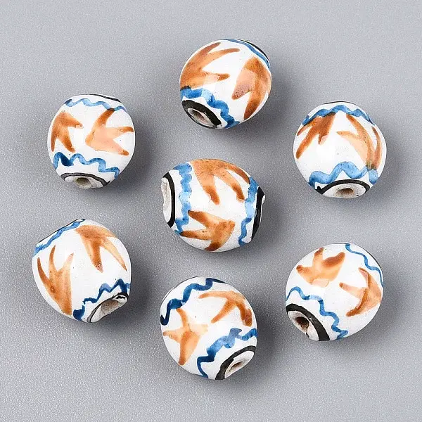 Handmade Porcelain Printed Beads
